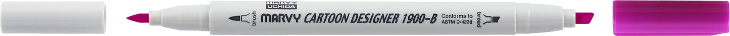 MARCADOR MARVY CARTOON DESIGNER PONTA DUPLA PURPURA IRIS 55