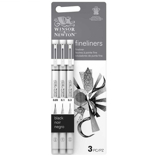 CANETA FINELINER WINSOR & NEWTON C/3 PONTA FINA 0290178