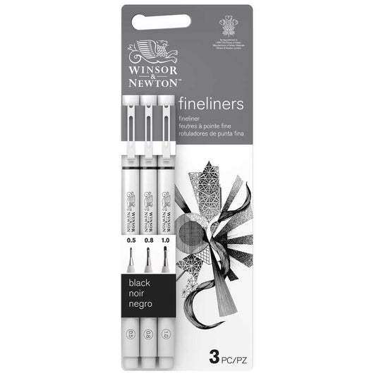 CANETA FINELINER WINSOR & NEWTON C/3 PONTA GROSSA 0290179