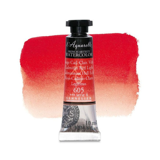 AQUARELA SENNELIER L'AQUARELLE 605 CADMIUM RED LIGHT 10ML S4