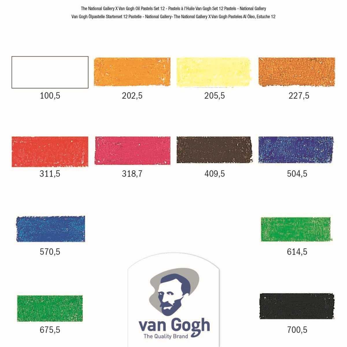 PASTEL OLEOSO TALENS VAN GOGH 12 CORES NATIONAL GALLERY