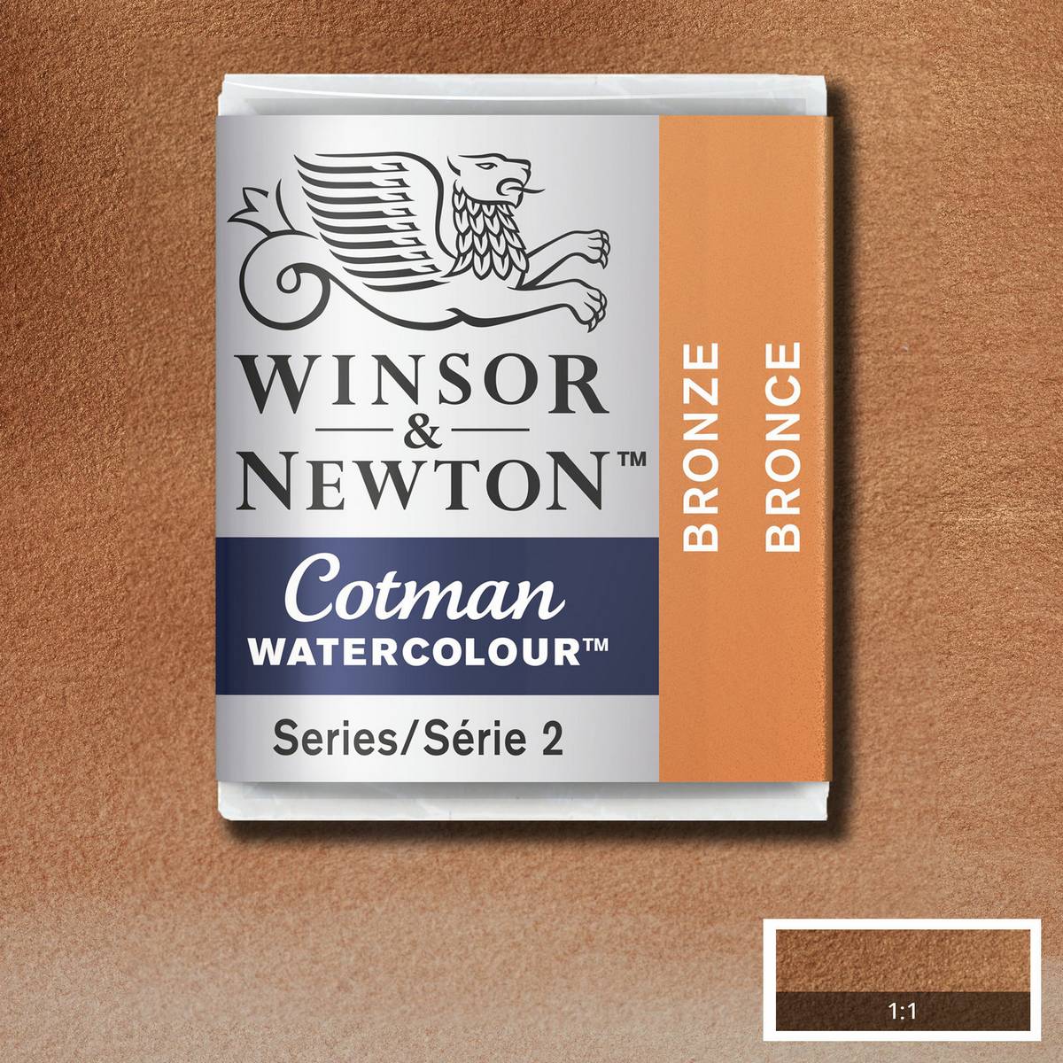 AQUARELA WINSOR NEWTON COTMAN HALF PAN 058 BRONZE METAL