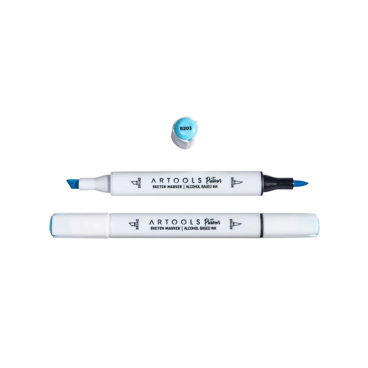 MARCADOR ARTOOLS PICTOM PONTA DUPLA PASTEL BLUE (B203)