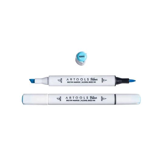 MARCADOR ARTOOLS PICTOM PONTA DUPLA PASTEL BLUE (B203)