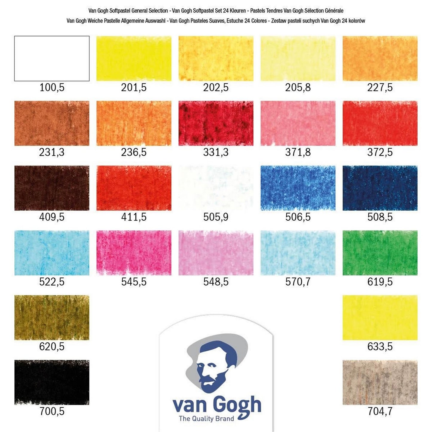 PASTEL SECO SOFT TALENS VAN GOGH ESTOJO 24 CORES GENERAL