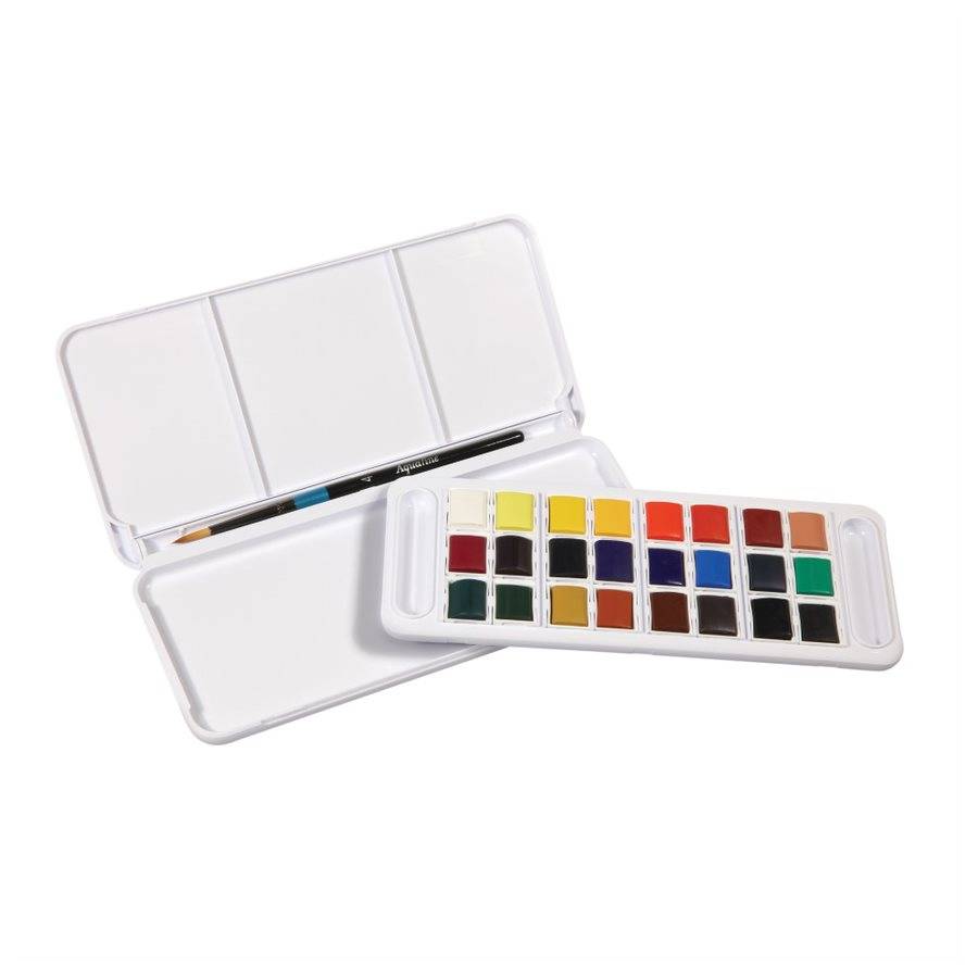 ESTOJO AQUARELA DALER ROWNEY AQUAFINE 24 HALF PAN