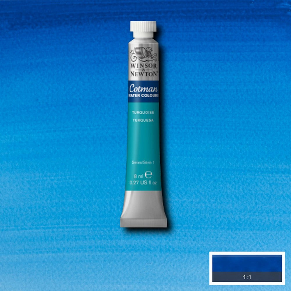 AQUARELA WINSOR NEWTON COTMAN 654 TURQUOISE 08ml