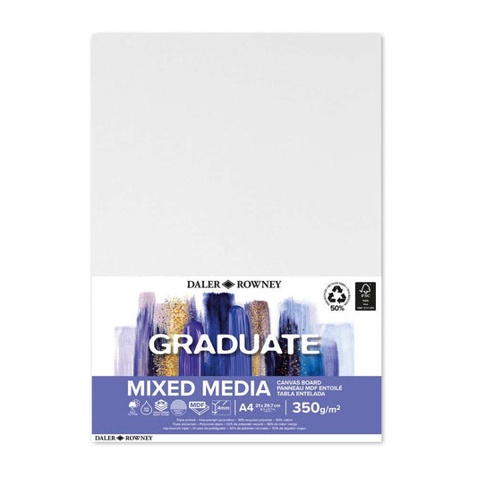 TELA DALER ROWNEY GRADUATE MIXED MEDIA CANVAS A4 350G