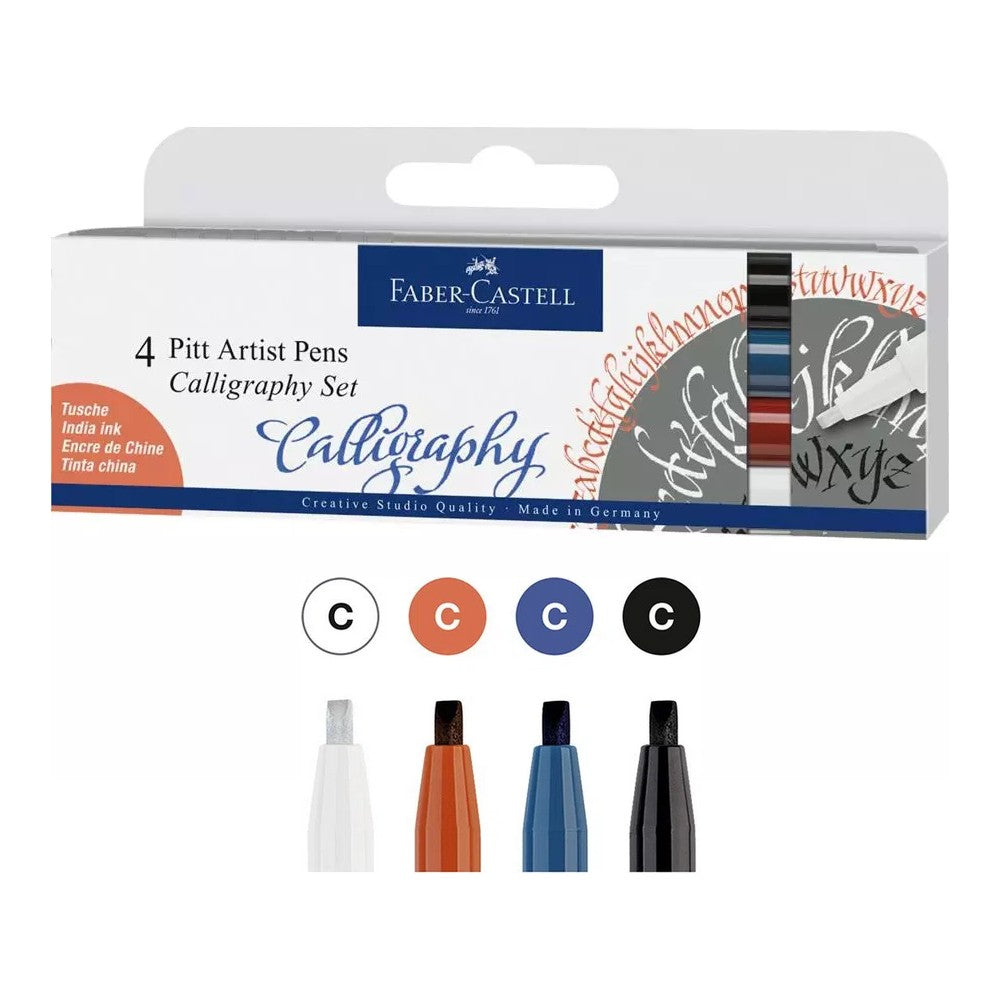 CANETA FABER CASTELL PITT 04 ARTIST PENS CALLIGRAPHY SET