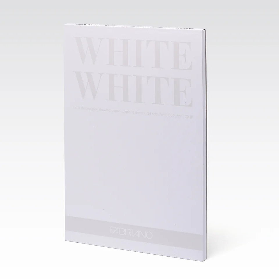 BLOCO FABRIANO DISEGNO WHITE WHITE 300g/m2 24x32 20 FOLHAS