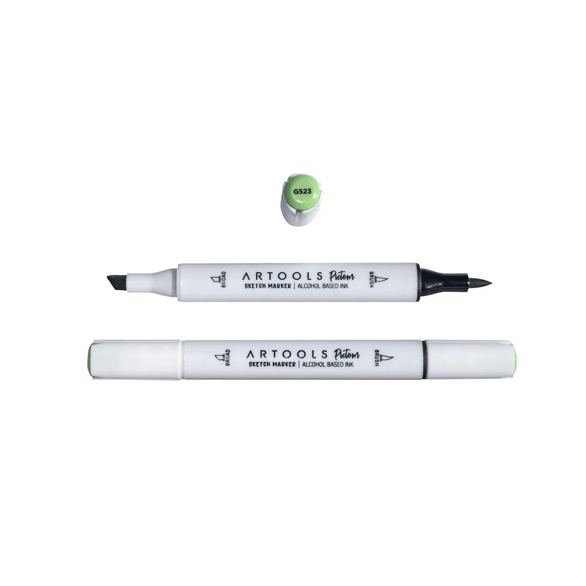 MARCADOR ARTOOLS PICTOM PONTA DUPLA MILK GREEN (G523)