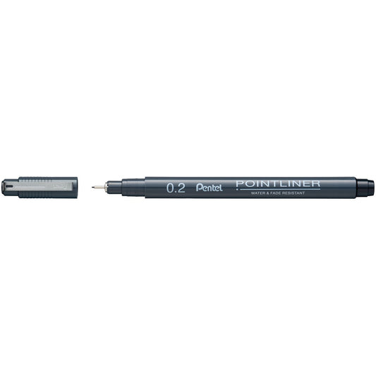 CANETA PENTEL POINTLINER 0,2MM PRETA