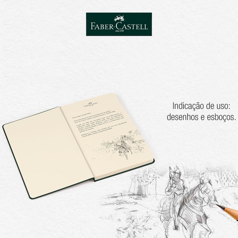 SKETCH BOOK FABER CASTELL 9000 A5 12,5X20,0MM 70G/M2 84FLS