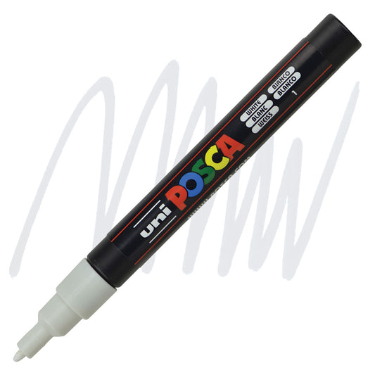 CANETA POSCA PC-3M 01 BRANCO