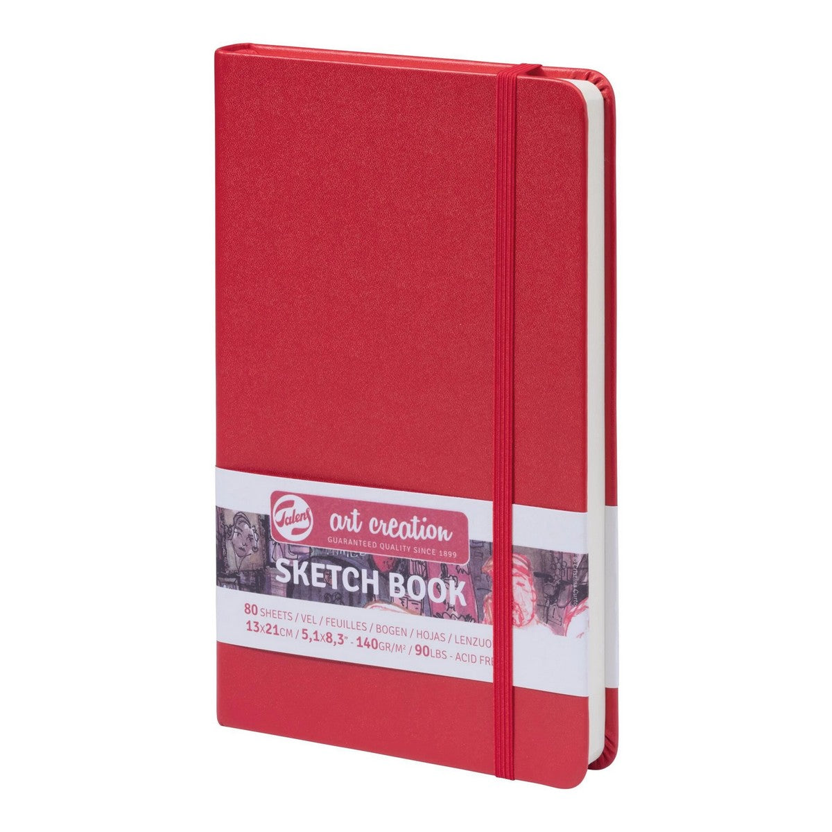 SKETCHBOOK TALENS RED 13x21cm 80 FOLHAS