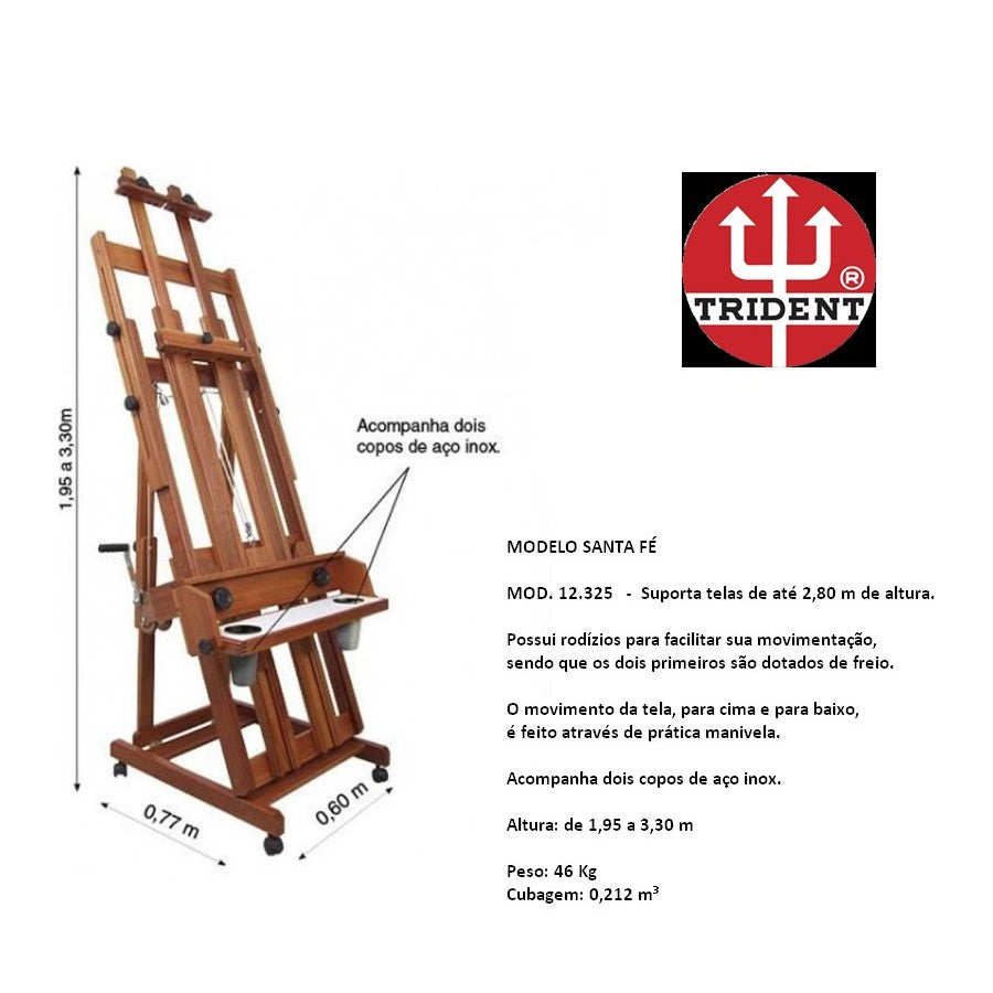 CAVALETE PINTURA 12325 SANTA FE TRIDENT