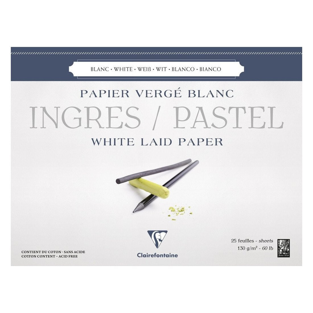 BLOCO CLAIREFONTAINE INGRES PASTEL 36X48 130g/m2 25 FLS 9648