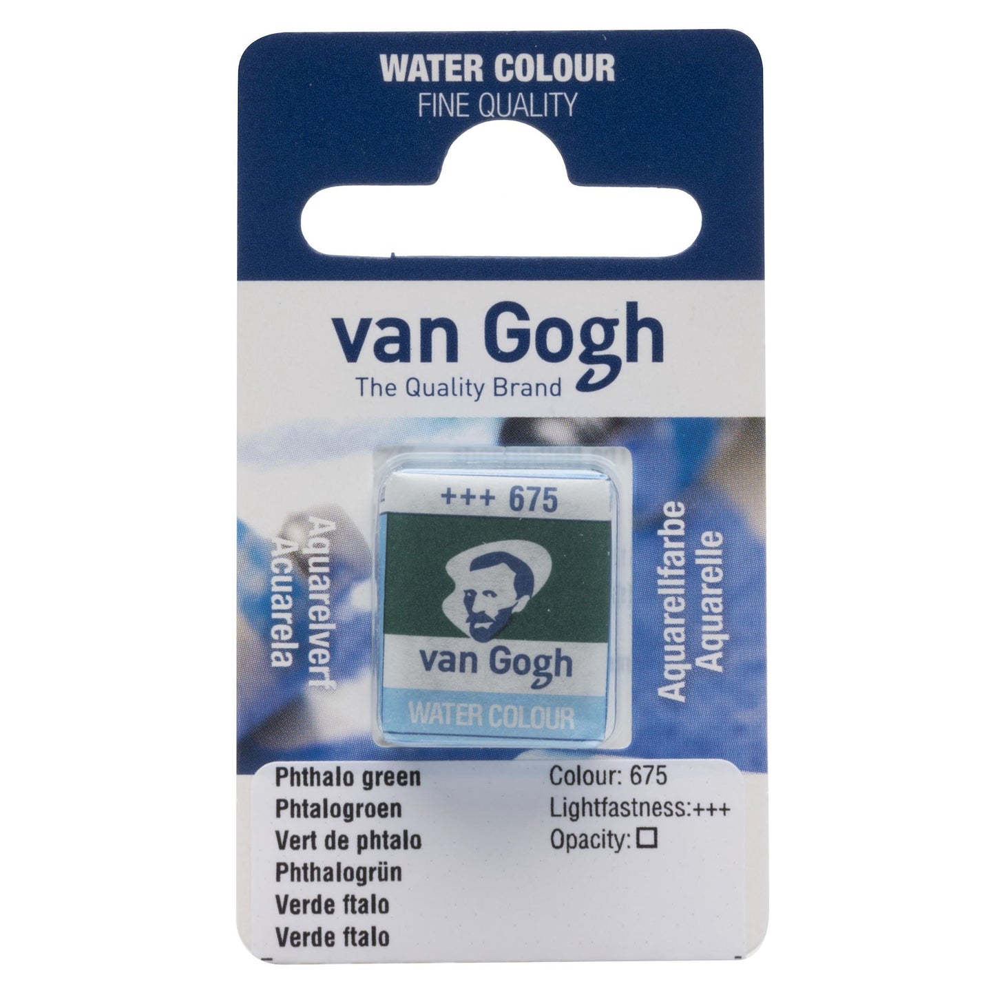 AQUARELA TALENS VAN GOGH HALF PAN 675 PHTHALO GREEN