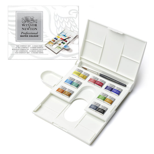 ESTOJO AQUARELA ARTISTS 14 HALF PAN+PINCEL 049 COMPACT SET W