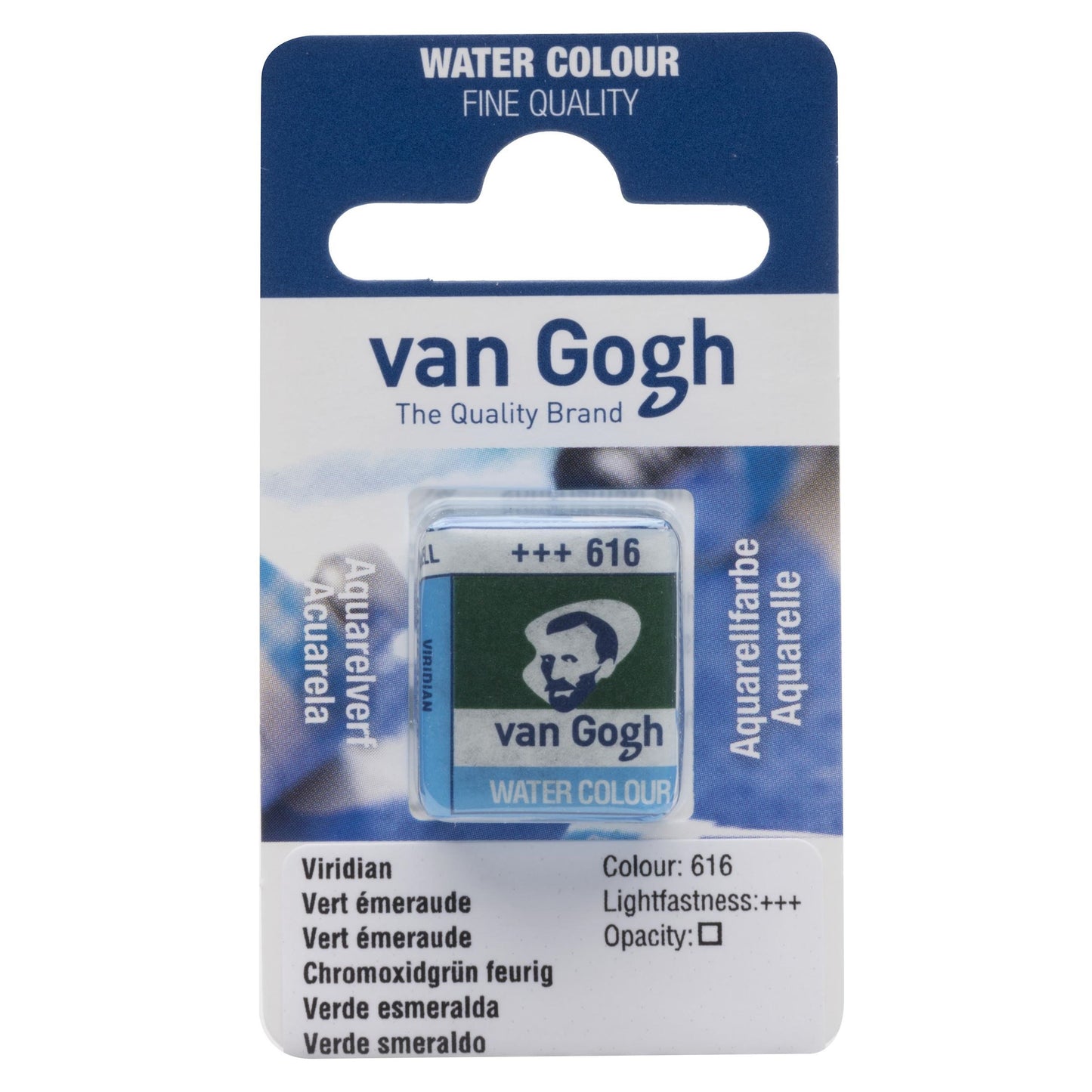 AQUARELA TALENS VAN GOGH HALF PAN 616 VIRIDIAN