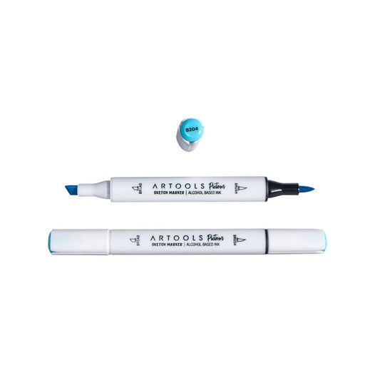 MARCADOR ARTOOLS PICTOM PONTA DUPLA BABY BLUE (B204)