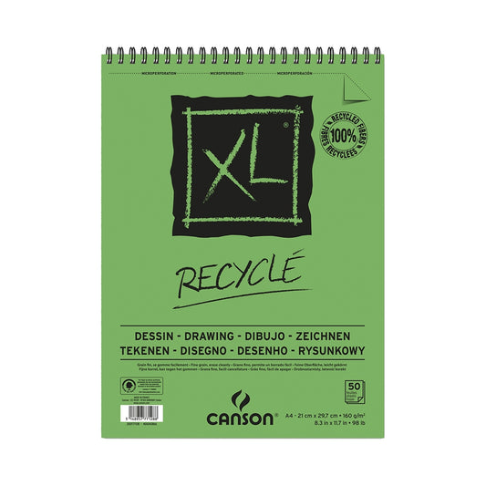 BLOCO CANSON XL RECYCLE (RECICLADO) A4 160g/m2 50 FOLHAS