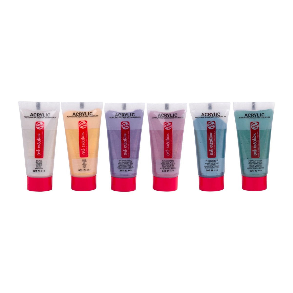 ESTOJO ACRILICA TALENS ART CREATION 06 CORES METALICAS 12ML
