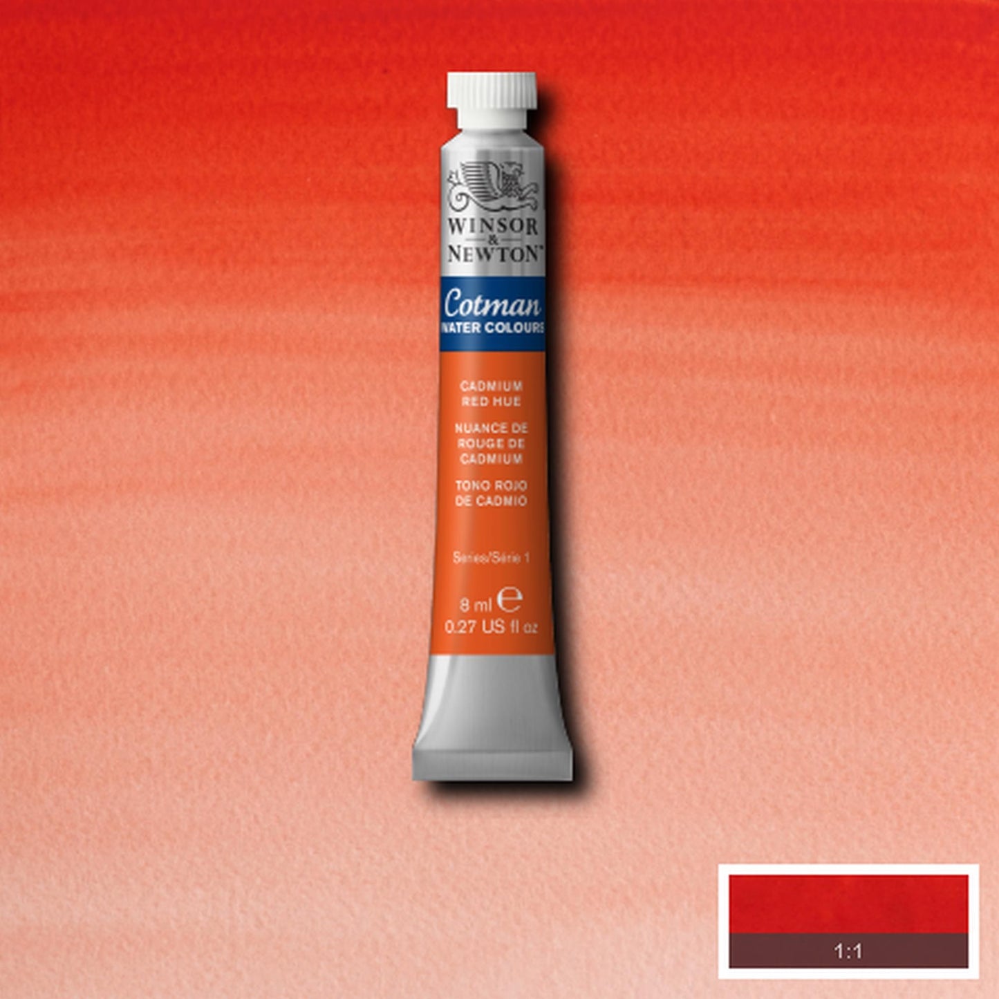 AQUARELA WINSOR NEWTON COTMAN 083 CADMIUM RED (ANT 095)