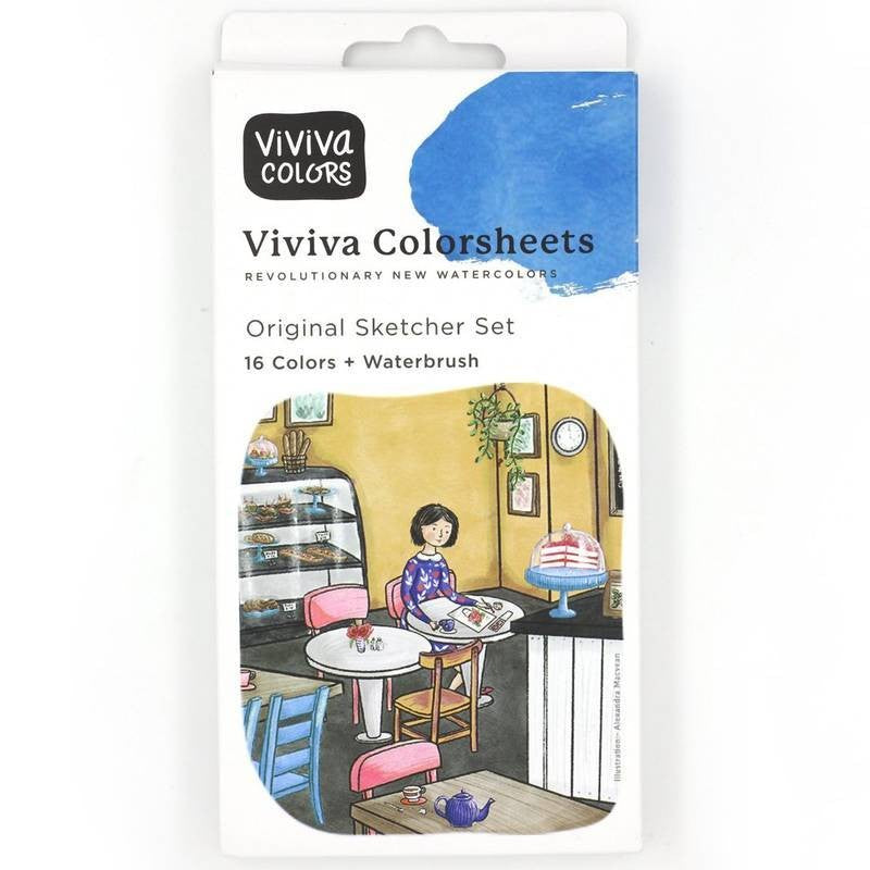 AQUARELA VIVIVA COLORSHEETS C/16 ORIGINAL SKETCHER SET VV276001