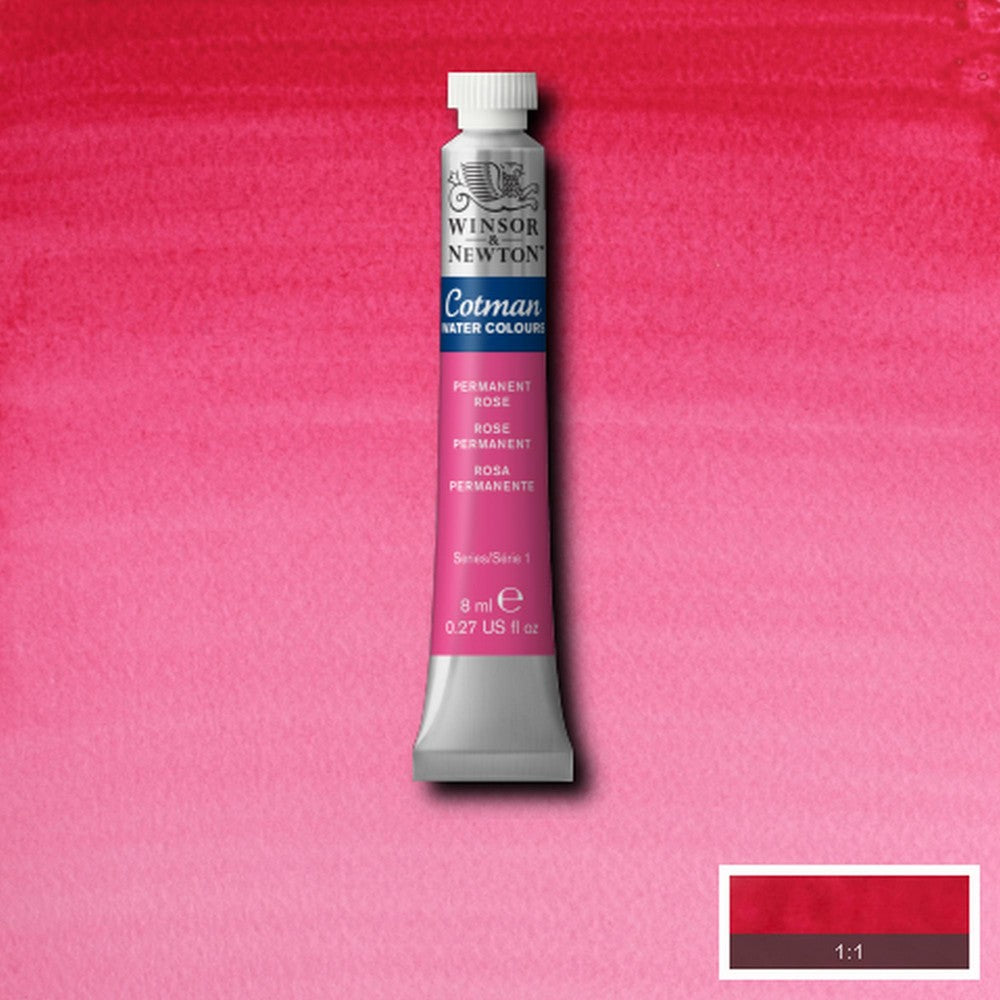 AQUARELA WINSOR NEWTON COTMAN 502 PERMANENT ROSE 08ml