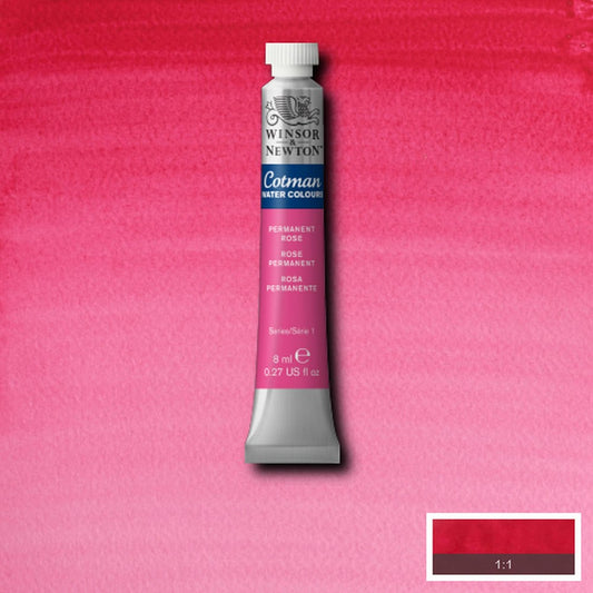 AQUARELA WINSOR NEWTON COTMAN 502 PERMANENT ROSE 08ml