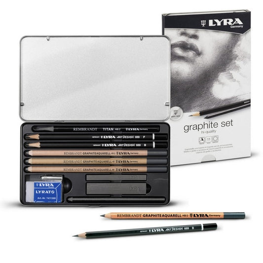 ESTOJO LAPIS GRADUADO LYRA ART GRAPHITE SET 11 PEÇAS