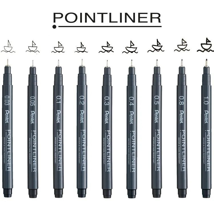CANETA PENTEL POINTLINER ESTOJO C/ 11 UN