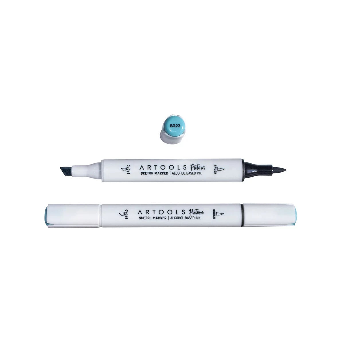 MARCADOR ARTOOLS PICTOM PONTA DUPLA PEEBLE BLUE (B323)