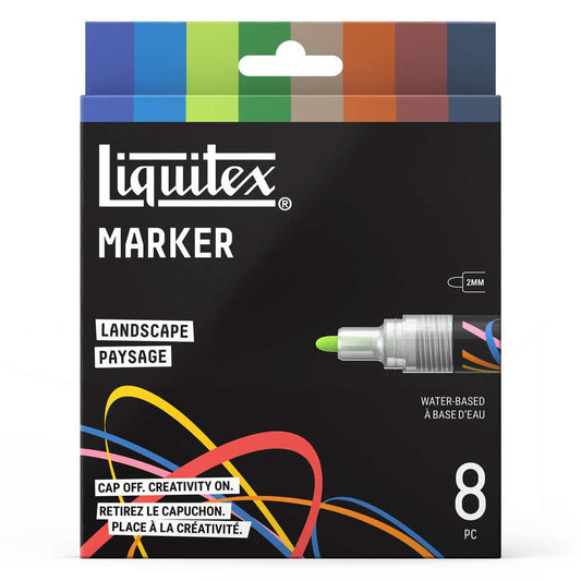 MARCADOR LIQUITEX 2MM LANDSCAPE C/ 08 CORES 3699488