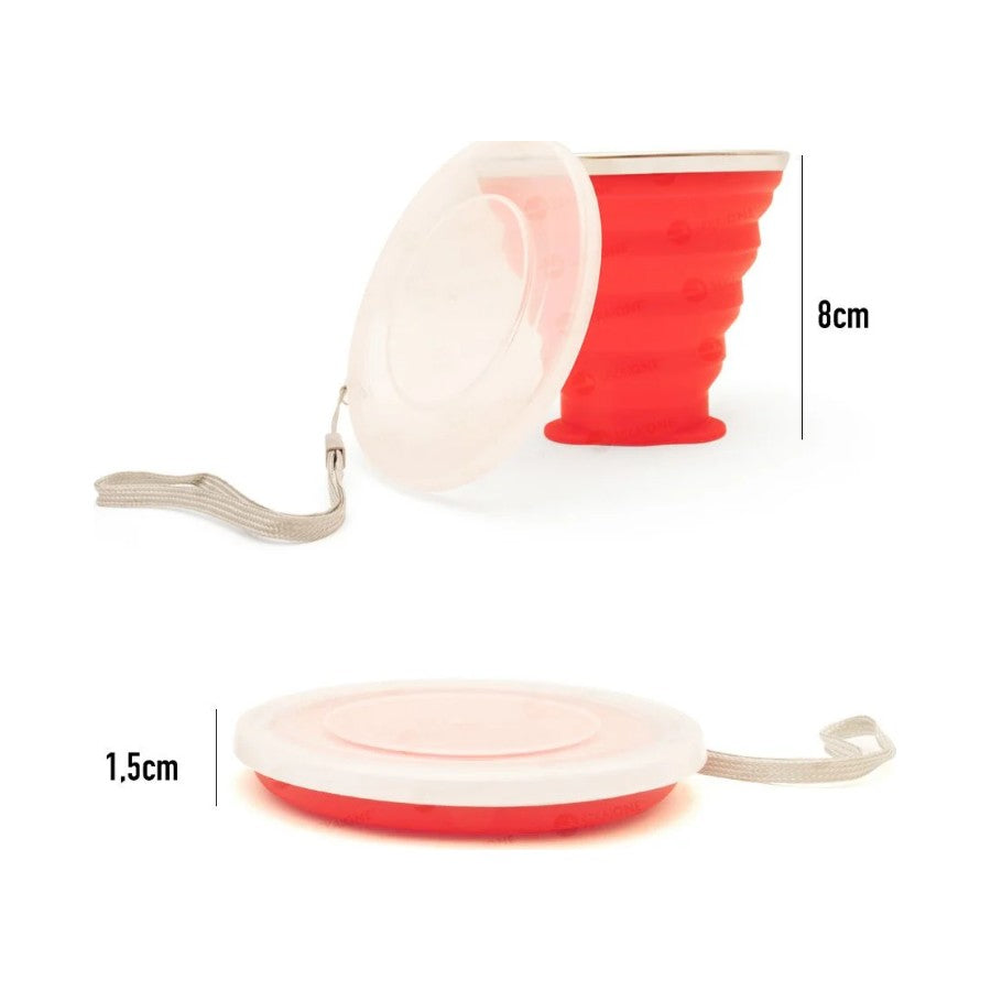 POTE LAVA PINCEL COLAPSAVEL DE SILICONE C/ TAMPA HAHNEMUHLE