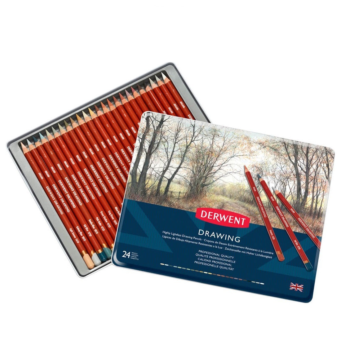 LAPIS ESBOÇO DERWENT DRAWING 24 CORES