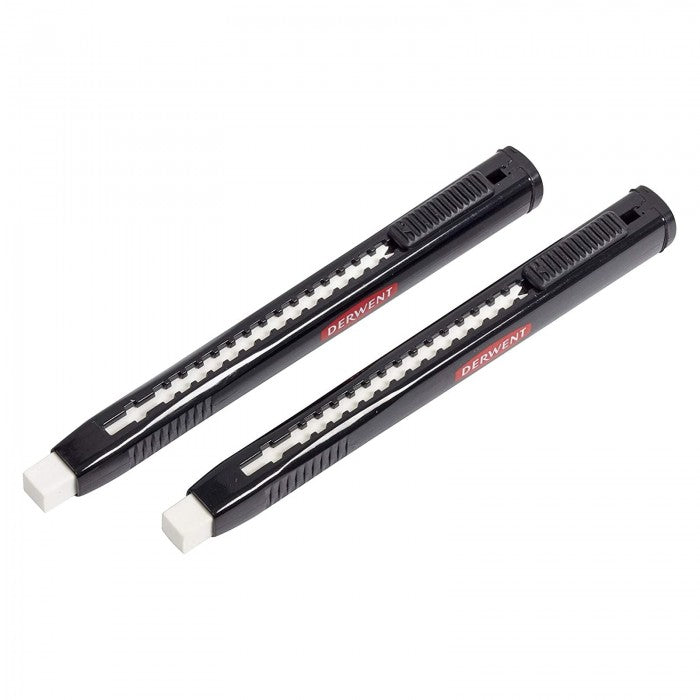 PORTA BORRACHA DERWENT RETRATIL ERASER C/ 02 UNIDADES