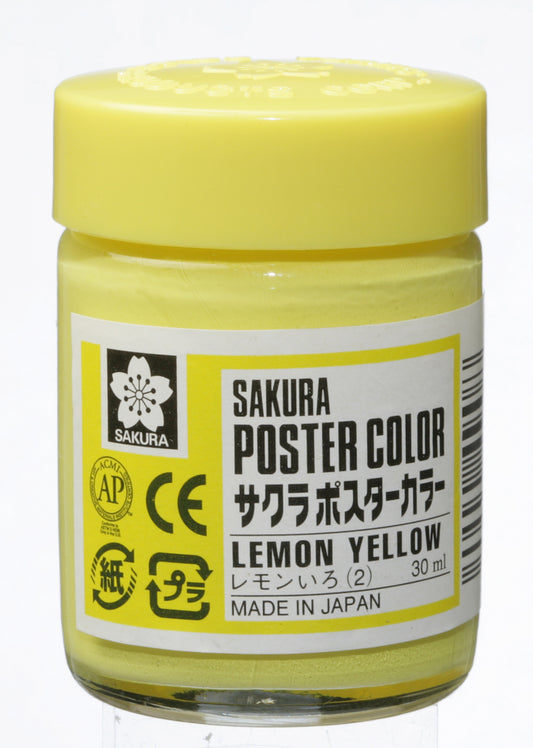 GOUACHE SAKURA POSTER COLOR 30ML 002 AMARELO LIMAO