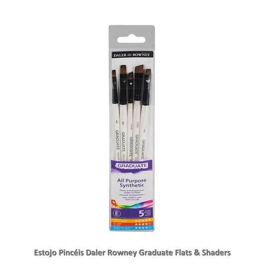 ESTOJO PINCEIS DALER ROWNEY GRADUATE FLATS & SHADERS SET C/ 05