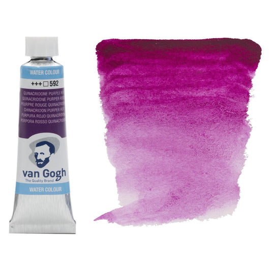AQUARELA TALENS VAN GOGH 592 QUINACRIDONE PURPLE RED 10ML