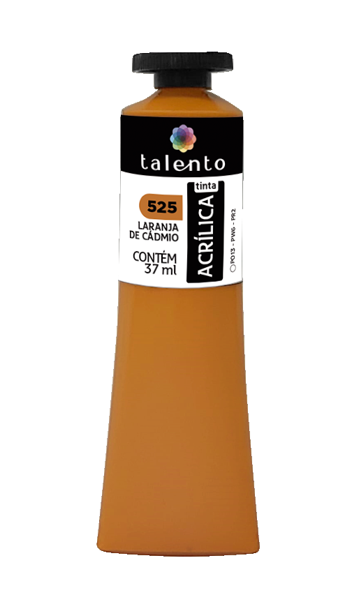 ACRILICA TALENTO 037ML 525 LARANJA DE CADMIO