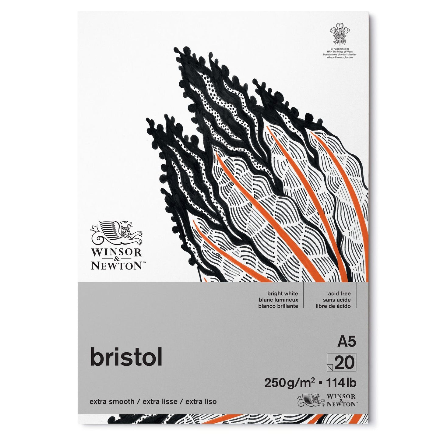BLOCO WINSOR NEWTON BRISTOL EXTRA SMOOTH 250g/m2 A5 20FLS