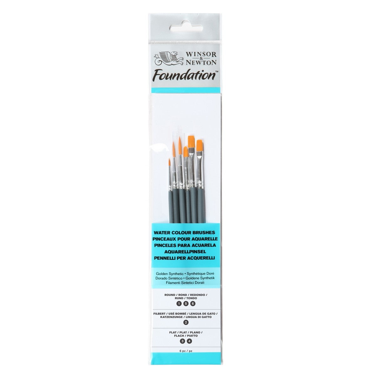 ESTOJO PINCEIS WINSOR & NEWTON FOUNDATION AQUARELA 016 C/ 06