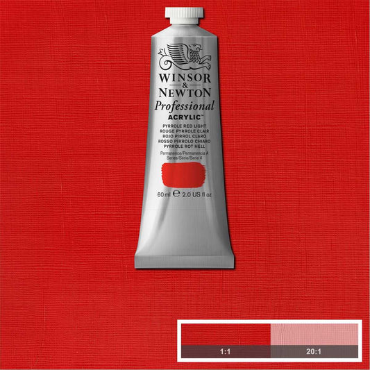 ACRILICA WINSOR NEWTON PROFISSIONAL 60ML 536 PYRROLE RED LIGHT S4
