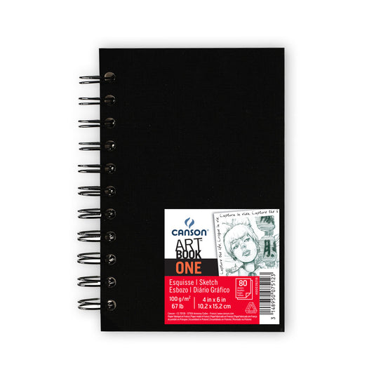 SKETCH BOOK CANSON ONE ESPIRAL A6 10,2x15,2cm 100g/m2 80 FLS