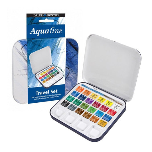 ESTOJO AQUARELA DALER AQUAFINE TRAVEL SET 24 CORES + PINCEL