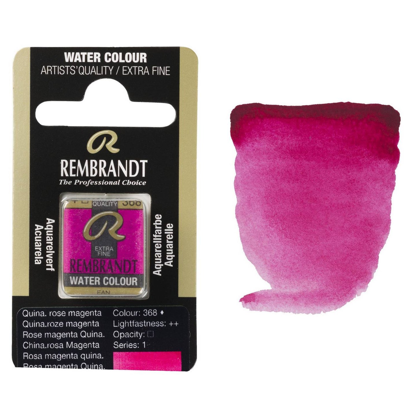AQUARELA TALENS REMBRANDT HALF PAN 368 MAGENTA S1