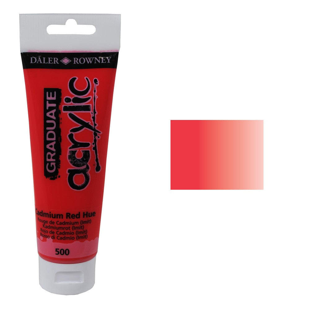 ACRILICA DALER ROWNEY GRADUATE 120ML 500 CADMIUM RED HUE