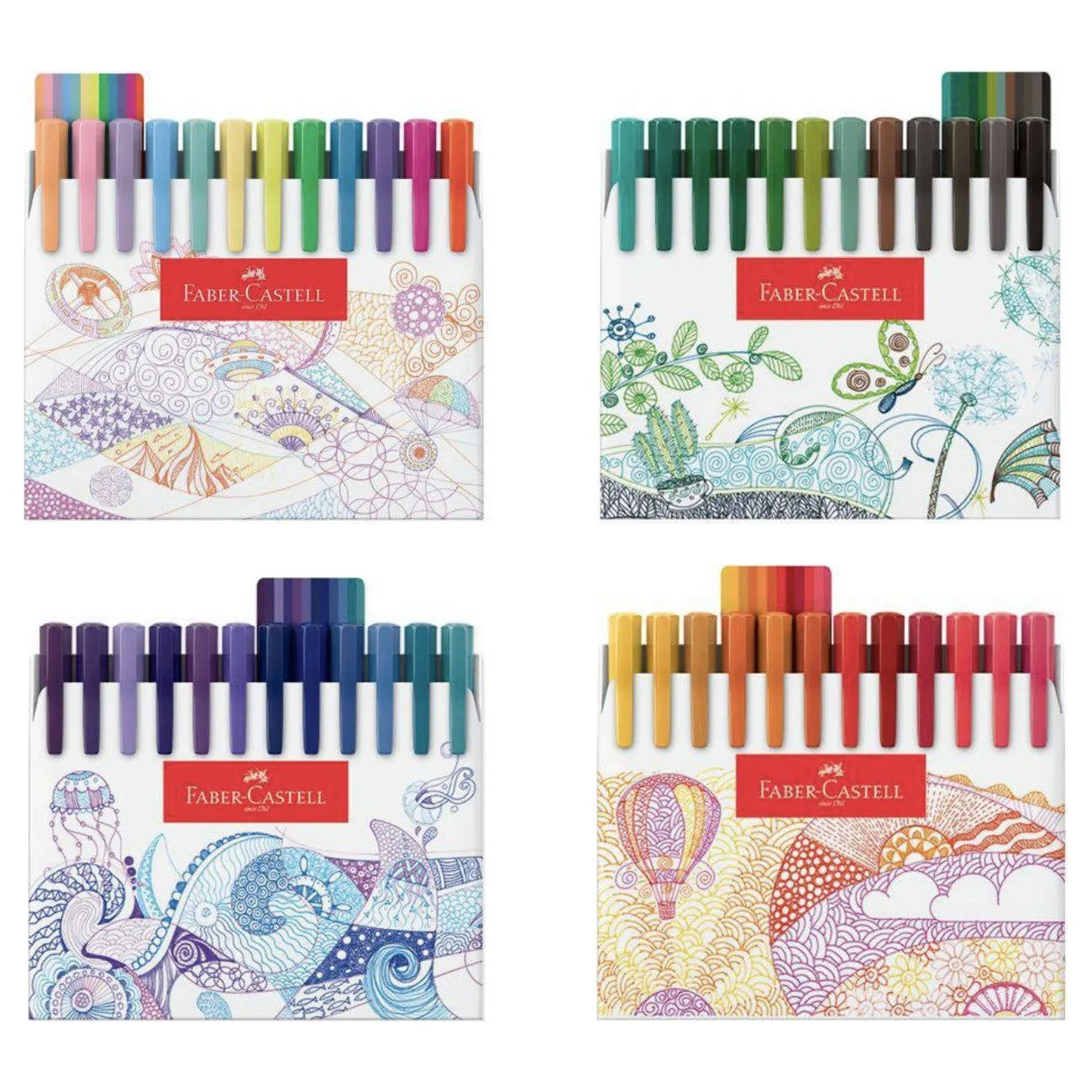 ESTOJO CANETA FABER FINE PEN COLORS 0,4MM ESTOJO 48 CORES